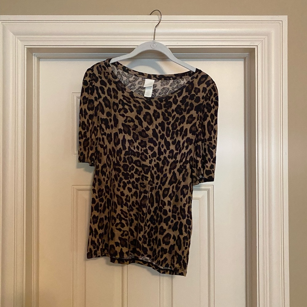 H&M Animal Print Top Size Medium
